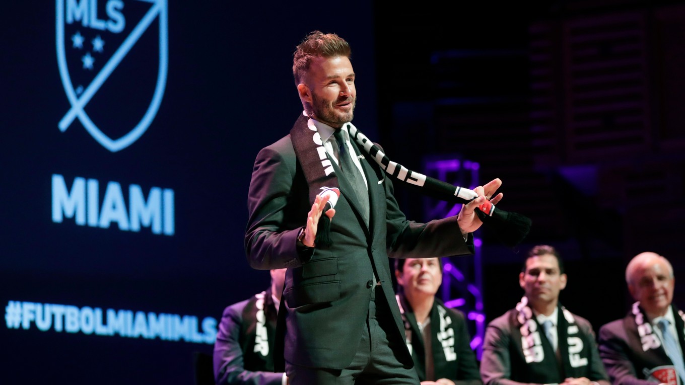 David Beckham počas predstavenia klubu.