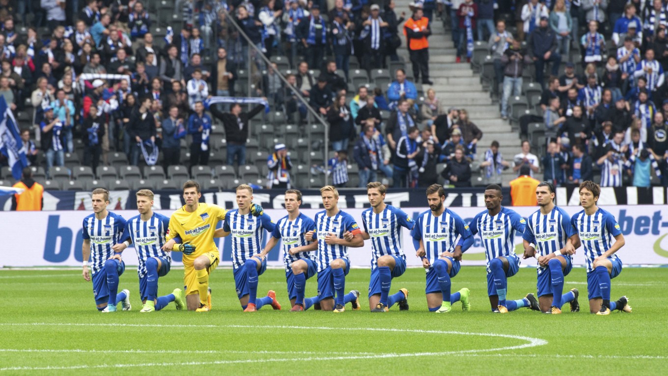 Futbalisti Herthy Berlín, ilustračná snímka.