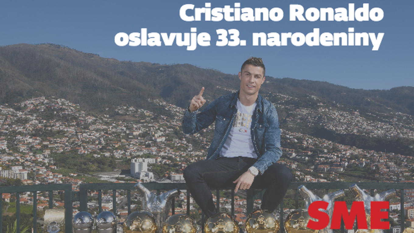 Cristiano Ronaldo oslavuje 33. narodeniny.