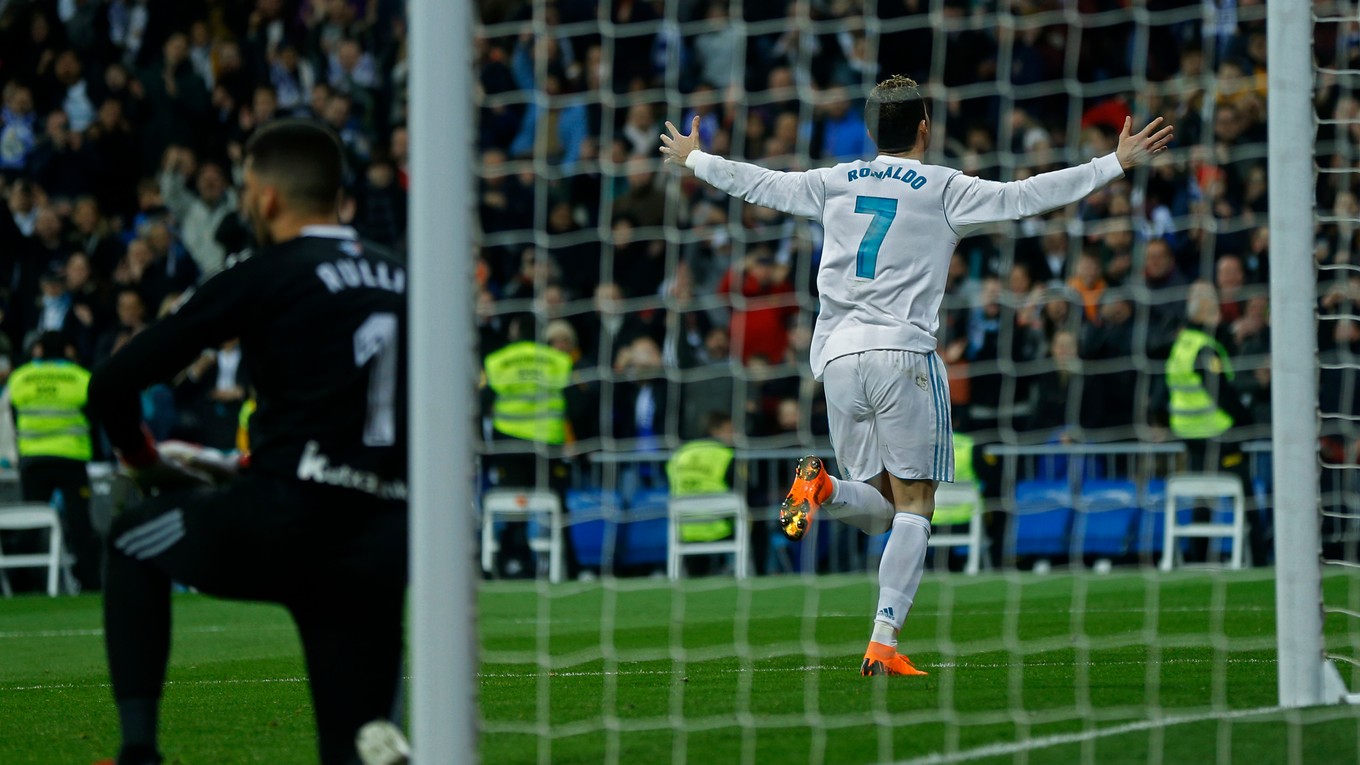 Cristiano Ronaldo sa raduje po jednom zo svojich gólov.