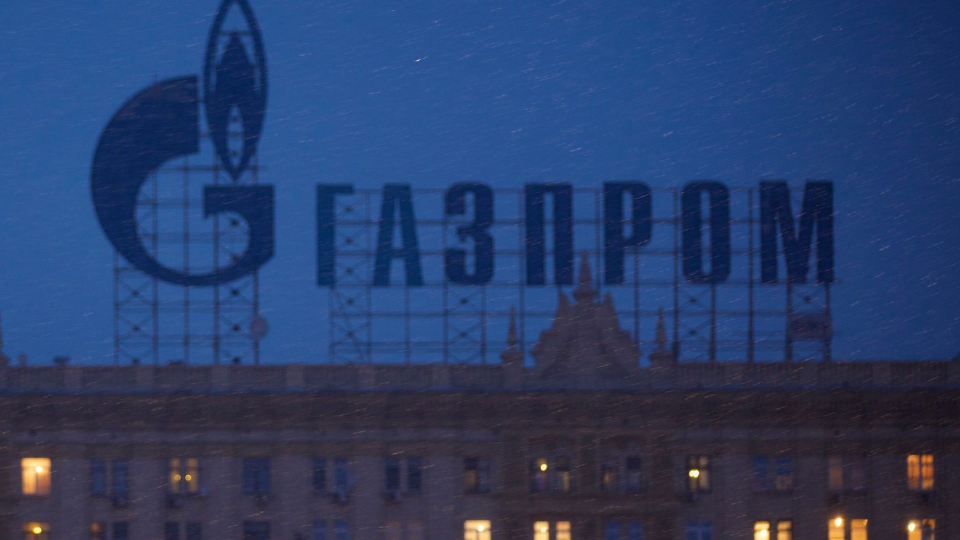 Reklama na koncern Gazprom.