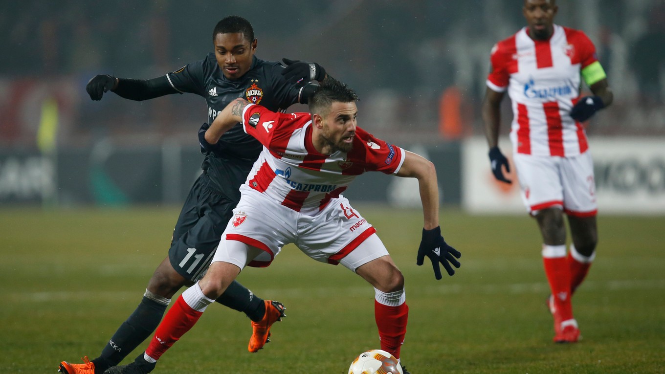Futbalisti Crvenej Zvezdy Belehrad remizovali s CSKA Moskva 0:0.