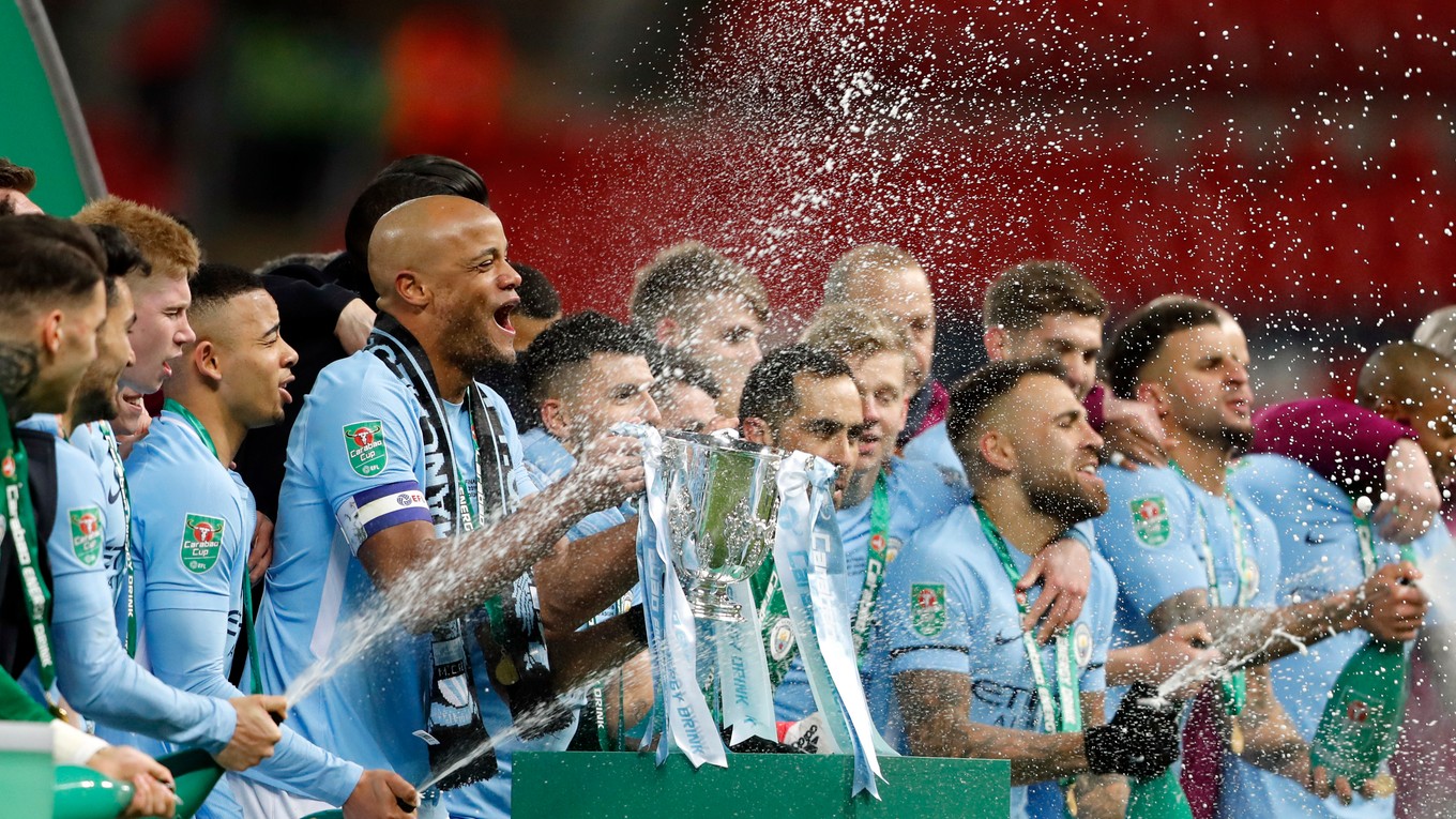 Hráči Manchestru City získali Ligový pohár.
