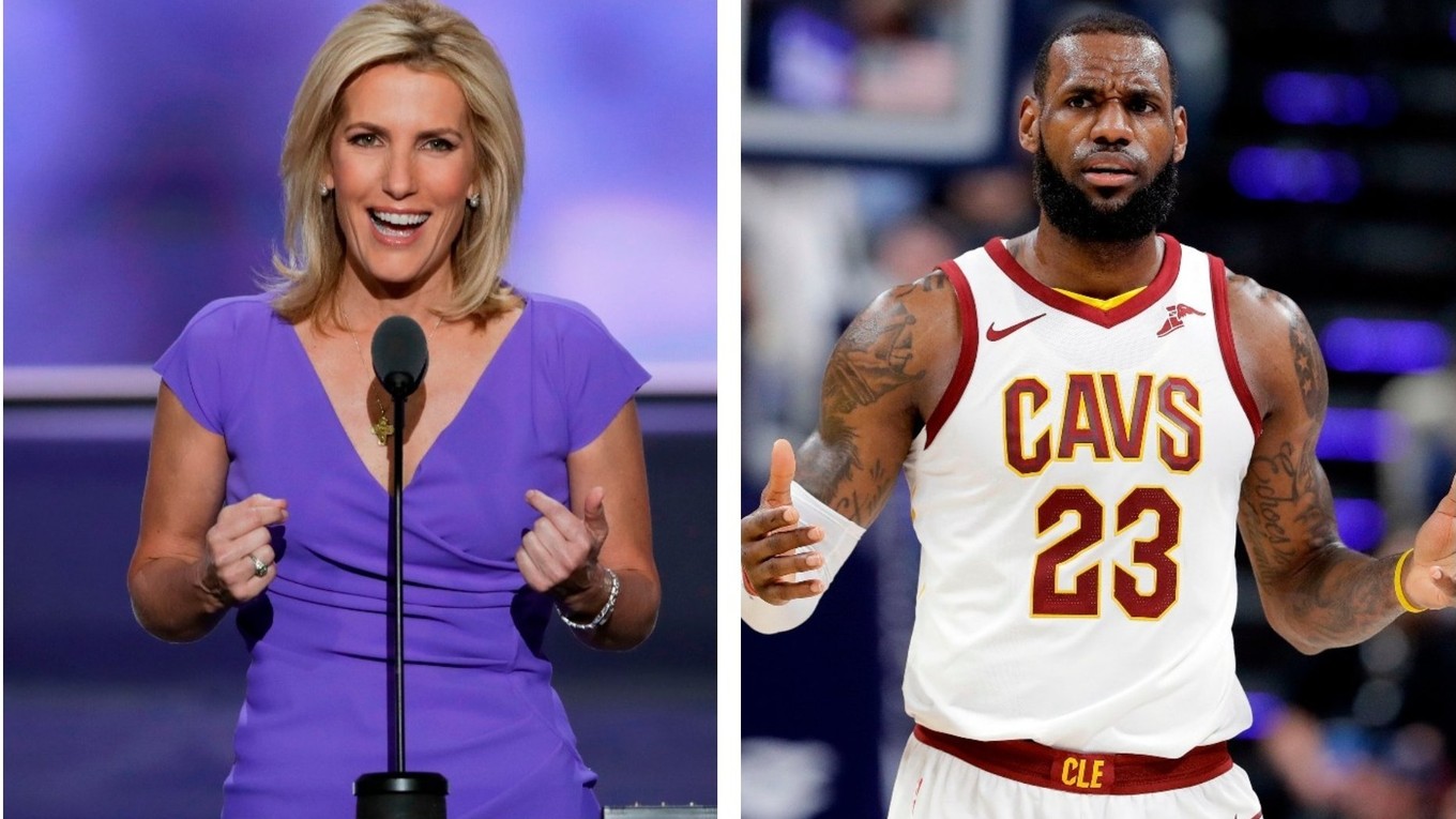 Laura Ingrahamová (vľavo) kritizovala LeBrona Jamesa.