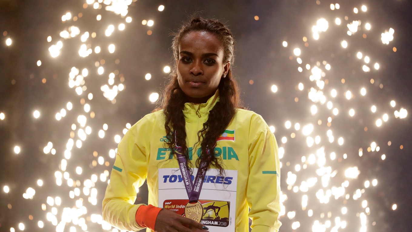 Genzebe Dibabová získala zlato v behu na 3000 metrov. 