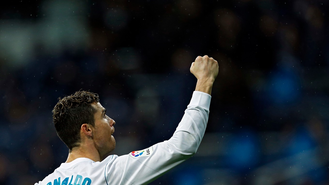 Cristiano Ronaldo z Realu Madrid sa raduje zo svojho druhého gólu v zápase proti Getafe.
