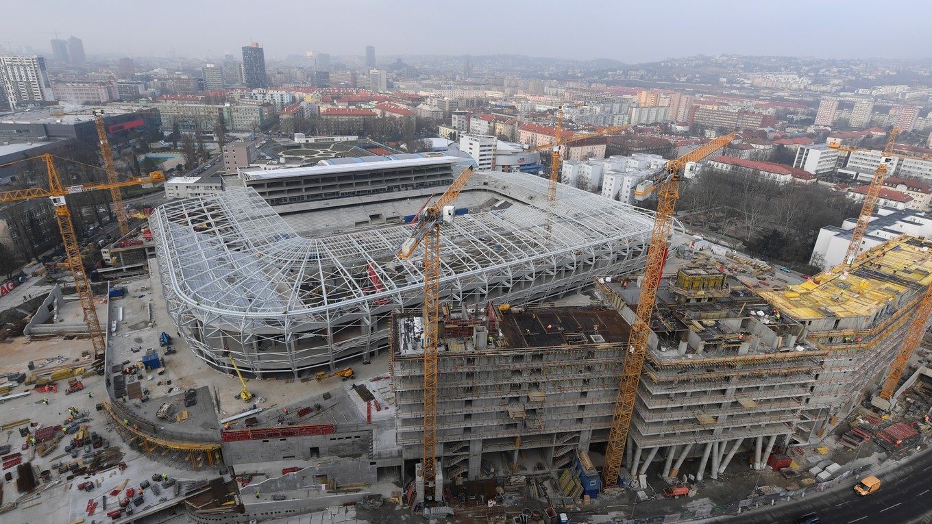 Pohľad na Národný futbalový štadión, 28. marec 2018.