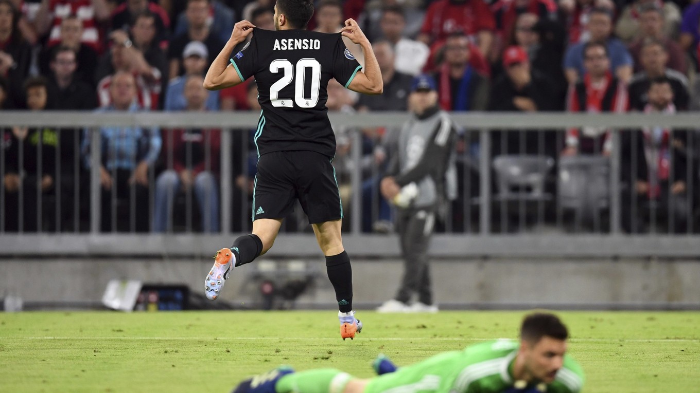 Marco Asensio sa raduje zo svojho gólu.