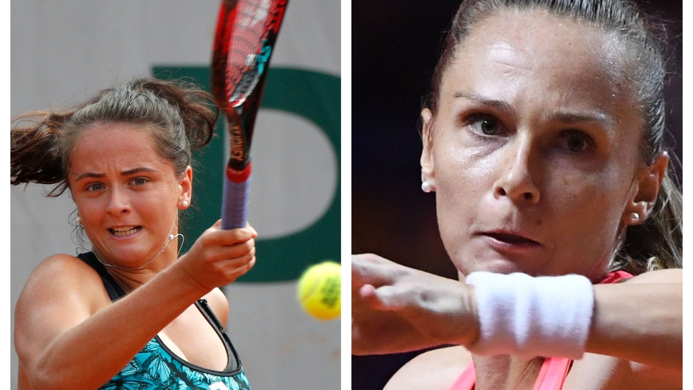 Slovenské tenistky Viktória Kužmová (vľavo) a Magdaléna Rybáriková sa predstavia na Roland Garros aj vo štvorhre.
