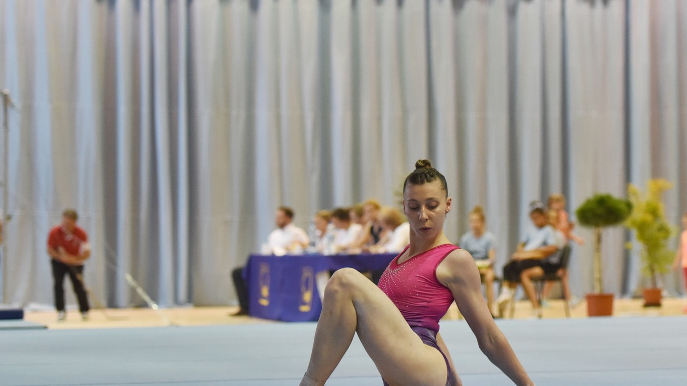 Slovenská gymnastka Barbora Mokošová.