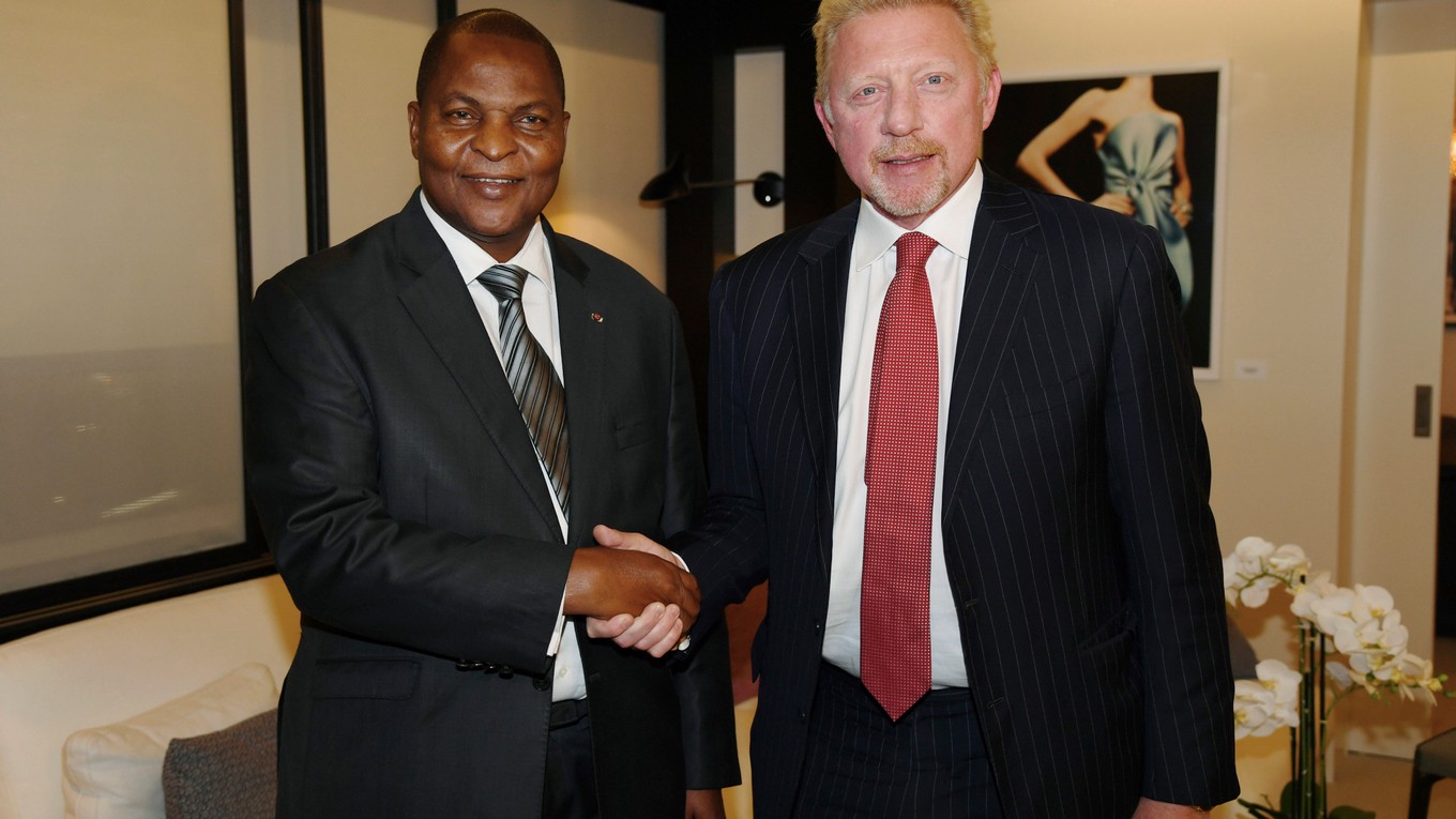 Becker (vpravo) sa stal atašé Stredoafrickej republiky pre šport a kultúru pri Európskej únii.