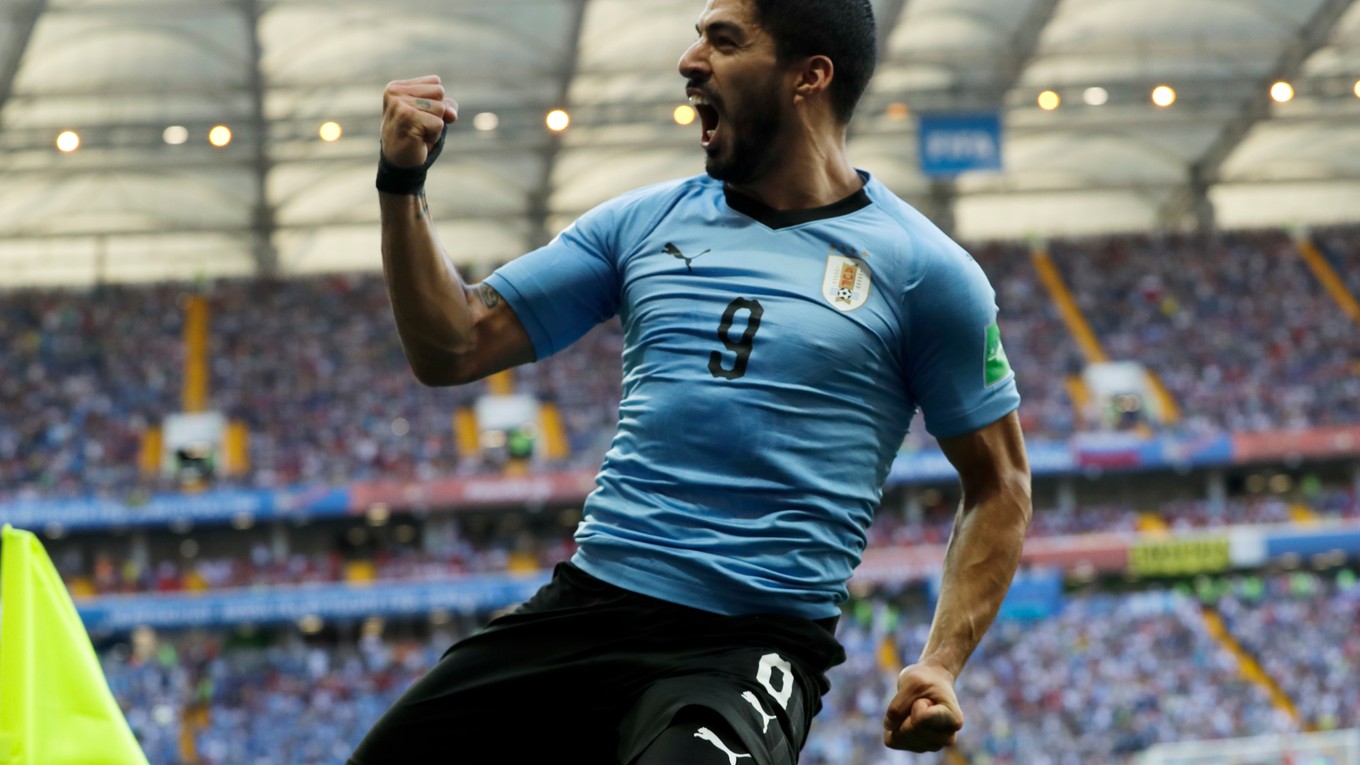 Luis Suárez sa raduje zo svojho gólu.