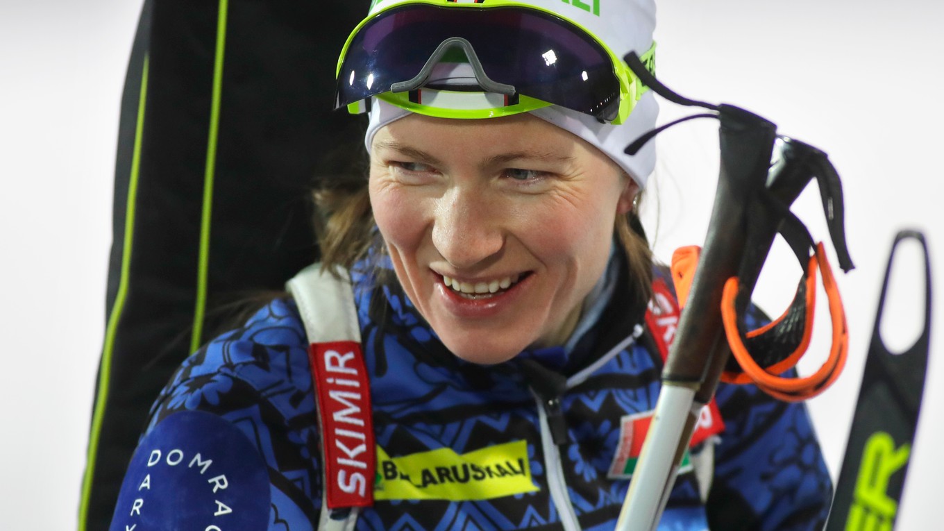 Bieloruská biatlonistka Darja Domračevová.