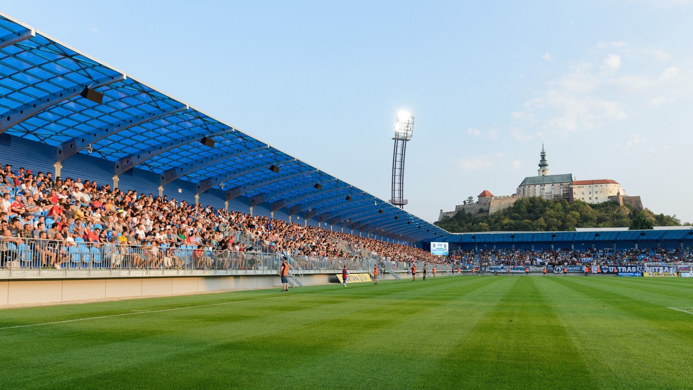 Zrekonštruovaný futbalový štadión FC Nitra. 