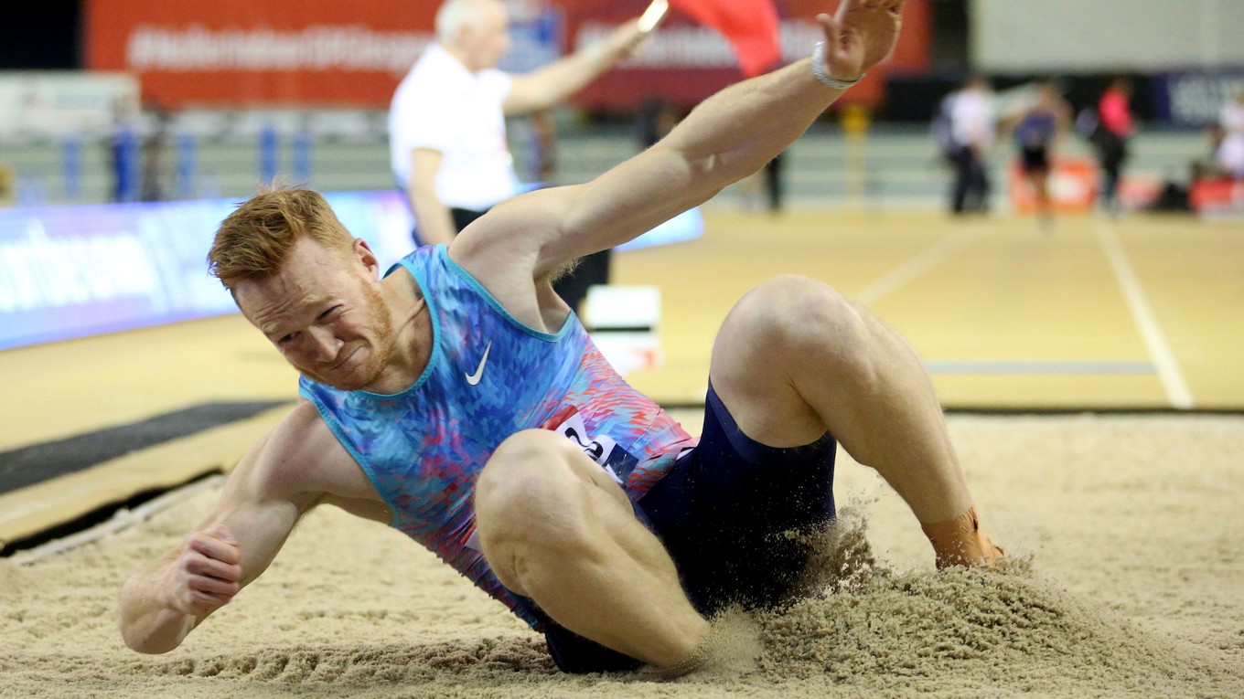 Olympijský víťaz z Londýna 2012 v skoku do diaľky Greg Rutherford.