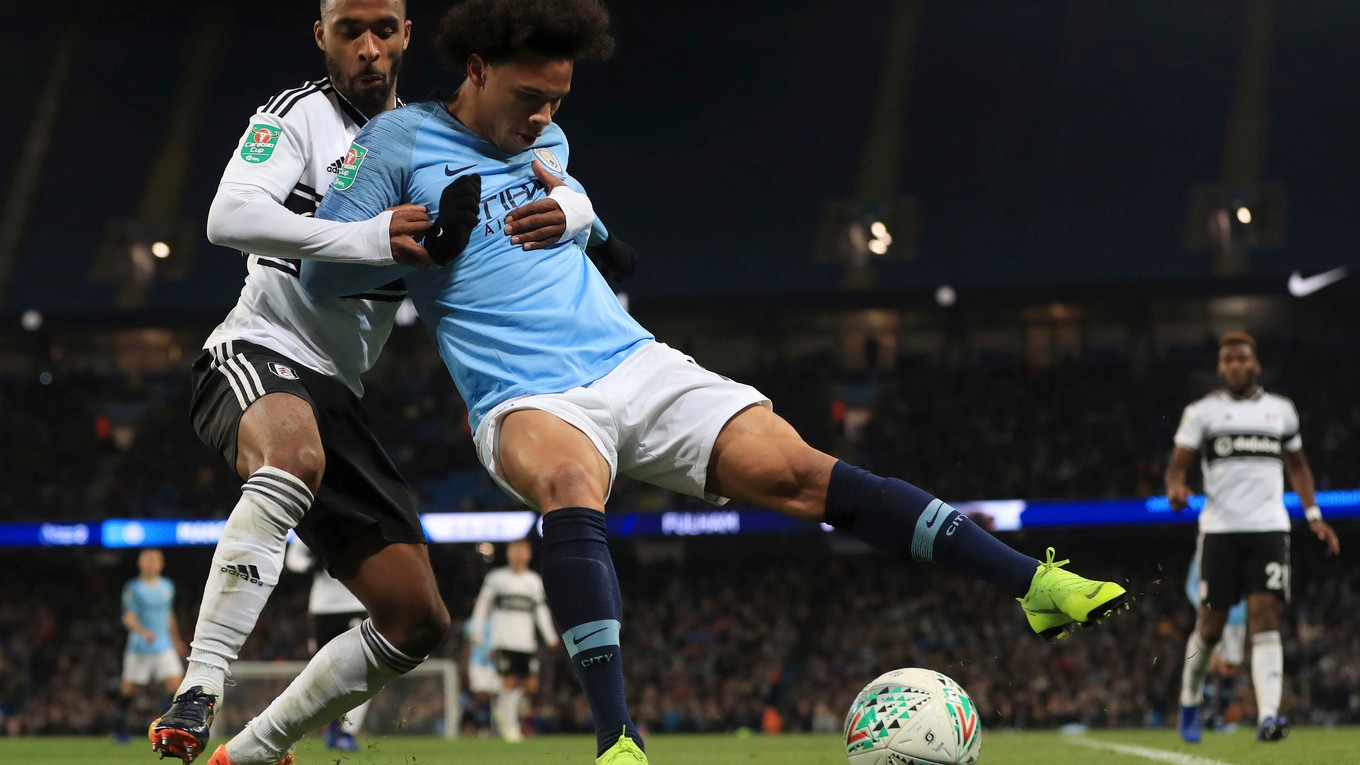 Momentka zo zápasu Manchester City - Fulham.