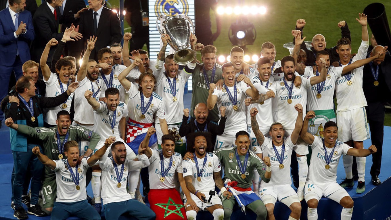 Takto sa futbalisti Realu Madrid tešili v minulej sezóne z triumfu v Lige majstrov. Čoskoro možno budú pôsobiť v inej európskej súťaži.