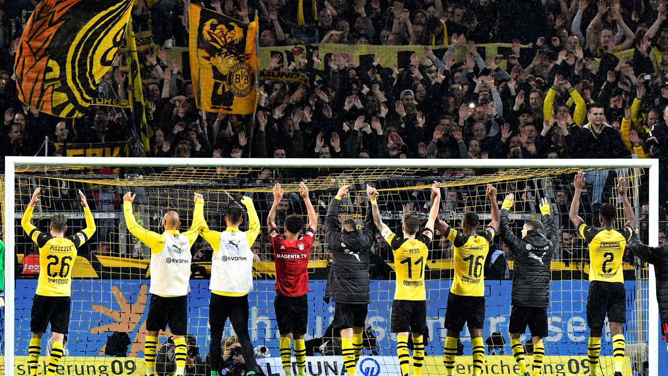 Futbalisti Borussie Dortmund.