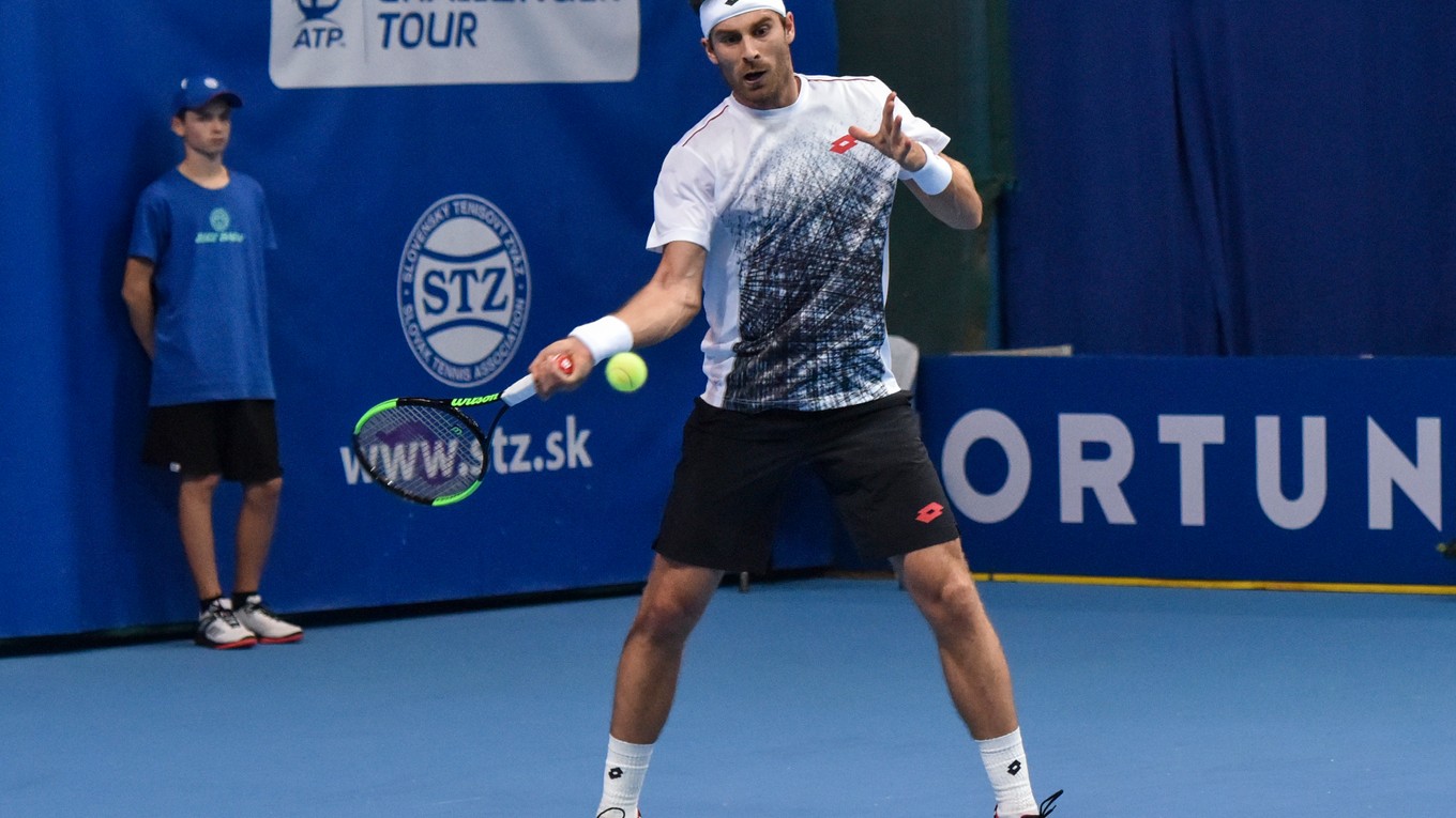 Na snímke slovenský tenista Norbert Gombos.