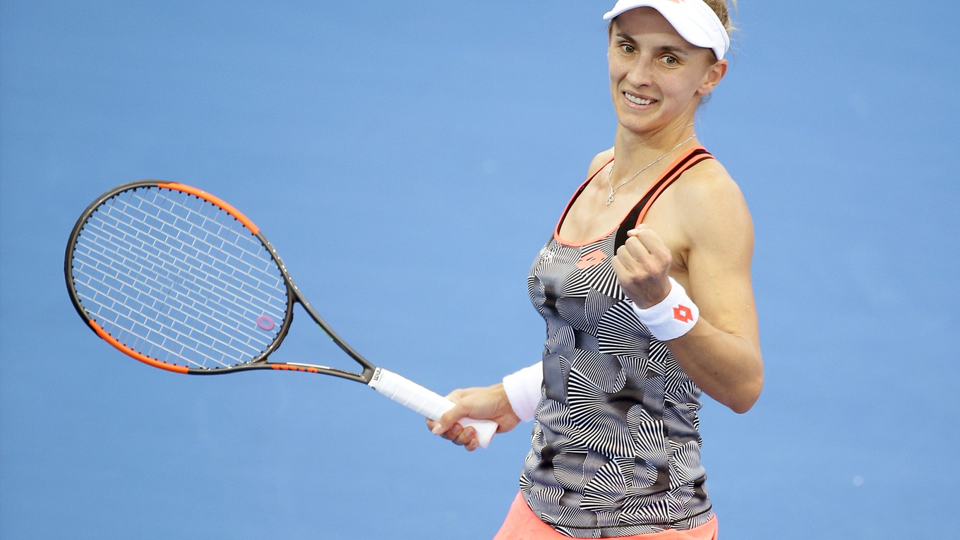 Lesia Curenková po úspešnom semifinále proti Naomi Osakovej v Brisbane.