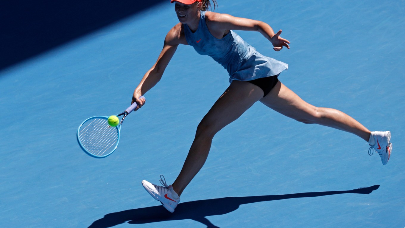 Ruska Maria Šarapovová v osemfinále Australian Open 2019.