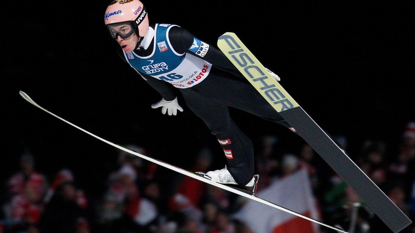 Stefan Kraft počas podujatia Svetového pohára v skokoch na lyžiach v poľskom Zakopanom.