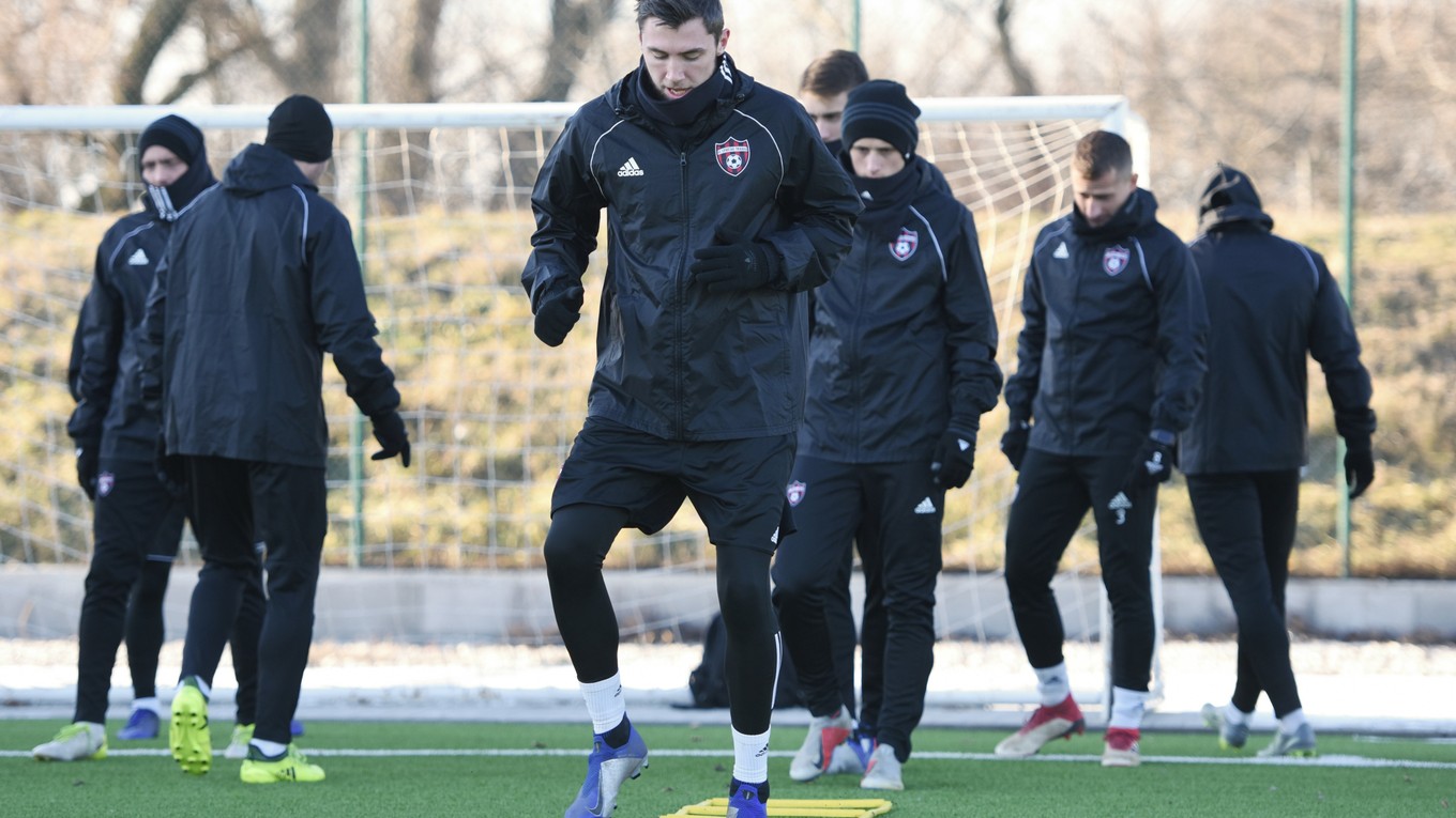 Futbalisti Spartaka Trnava počas zimnej prípravy.