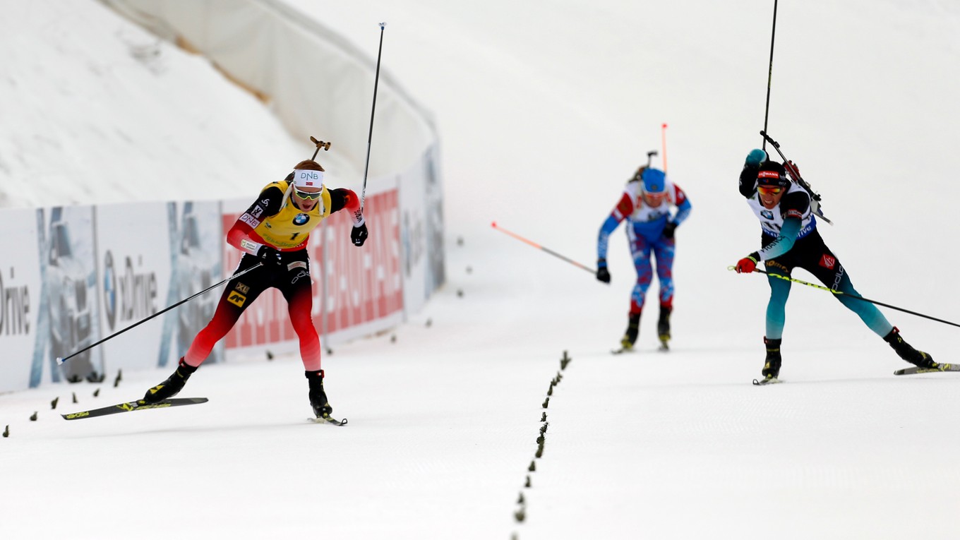 Nór Johannes Thignes Boe (vľavo) a Francúz Quentin Fillon Maillet (vpravo) - ilustračná foto.