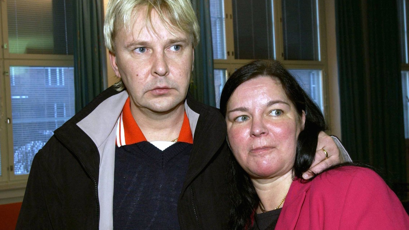 Matti Nykänen s jeho vtedajšou manželkou Merjou Tapolaovou. 