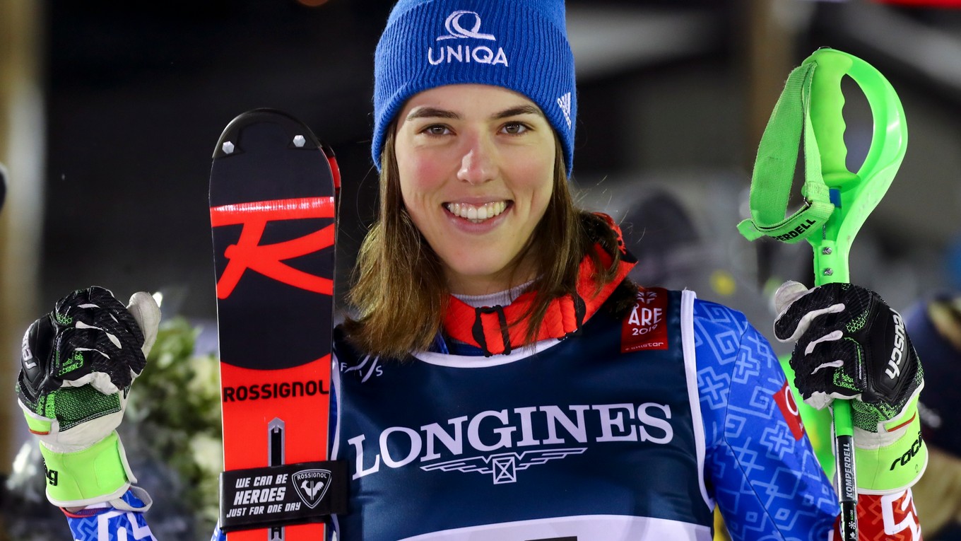 Petra Vlhová počas MS v alpskom lyžovaní 2019.