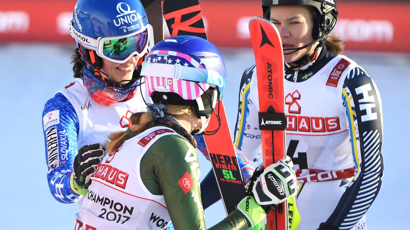 Tri najlepšie zo slalomu žien na MS v alpskom lyžovaní 2019.
