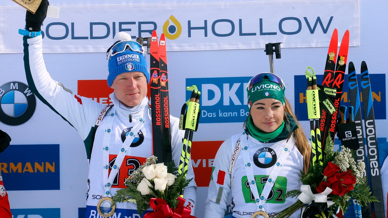 Lukas Hofer a Dorothea Wiererová.