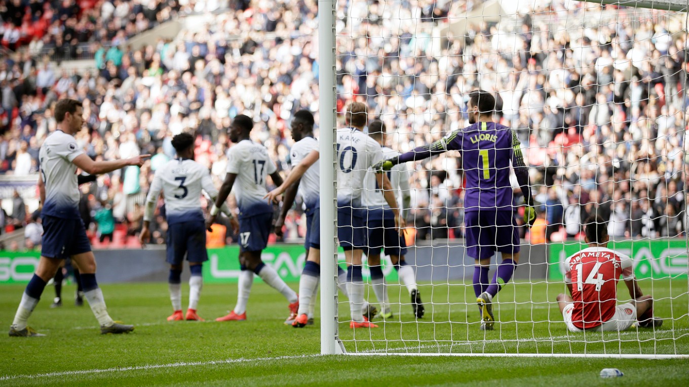 Momentka zo zápasu Tottenham - Arsenal Londýn.