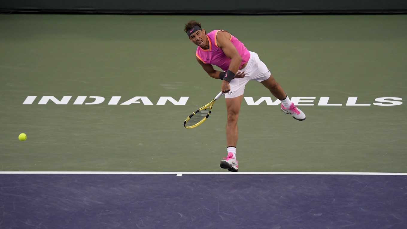 Rafael Nadal na turnaji ATP v Indian Wells.