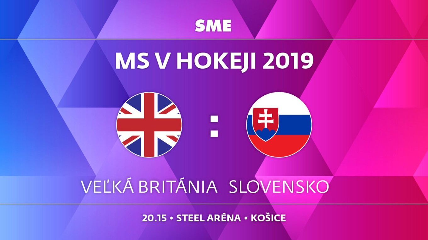 Veľká Británia - Slovensko, zápas MS v hokeji 2019, skupina A. Sledujte online prenos na SME.sk.