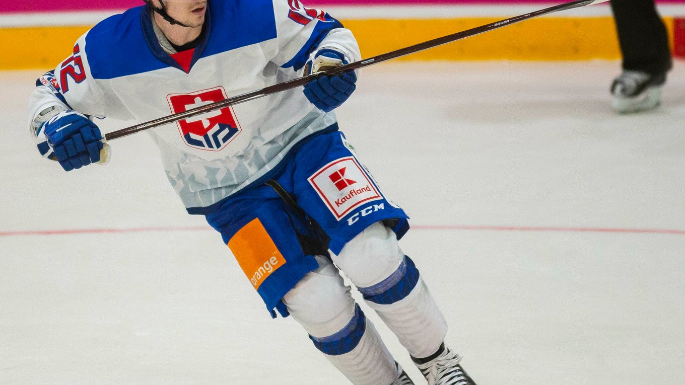 Dávid Bondra v zápase Euro Hockey Challenge Nemecko - Slovensko v Kaufbeurene 11. apríla 2019.