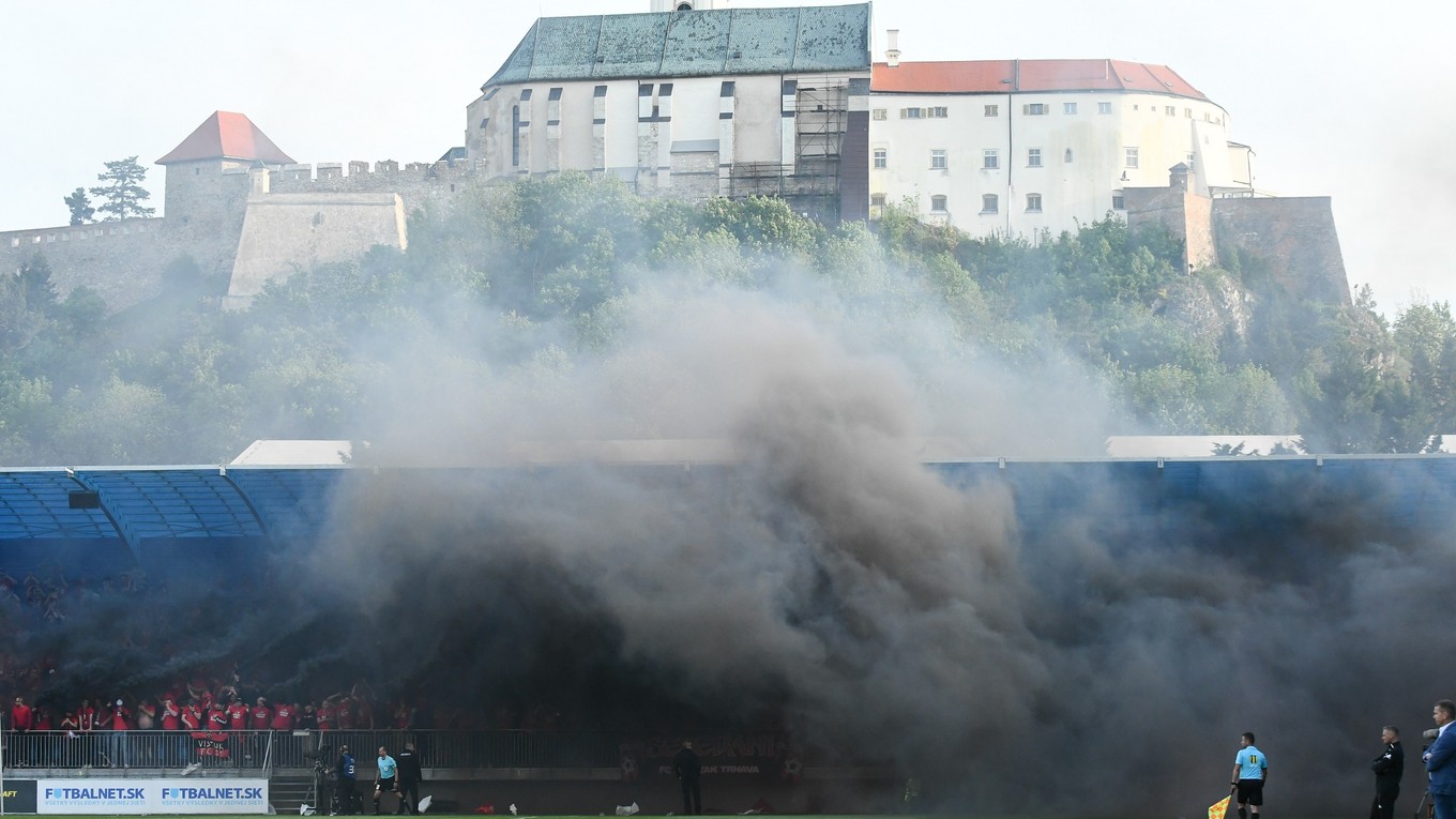 Momentka z finále Trnava - Žilina, Slovnaft Cup 2018/2019, Nitra.