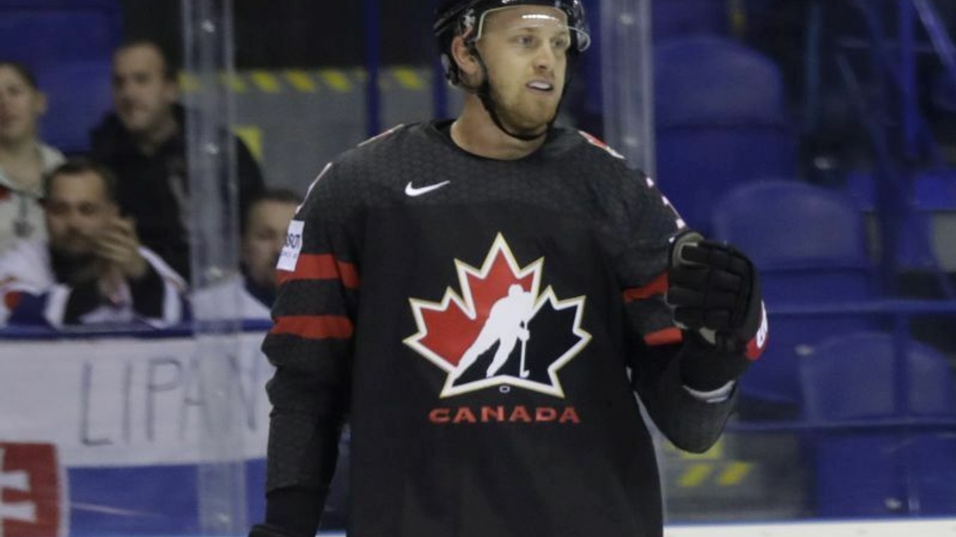 Anthony Mantha, strelec úvodného gólu v zápase MS v hokeji 2019 Kanada - Francúzsko.