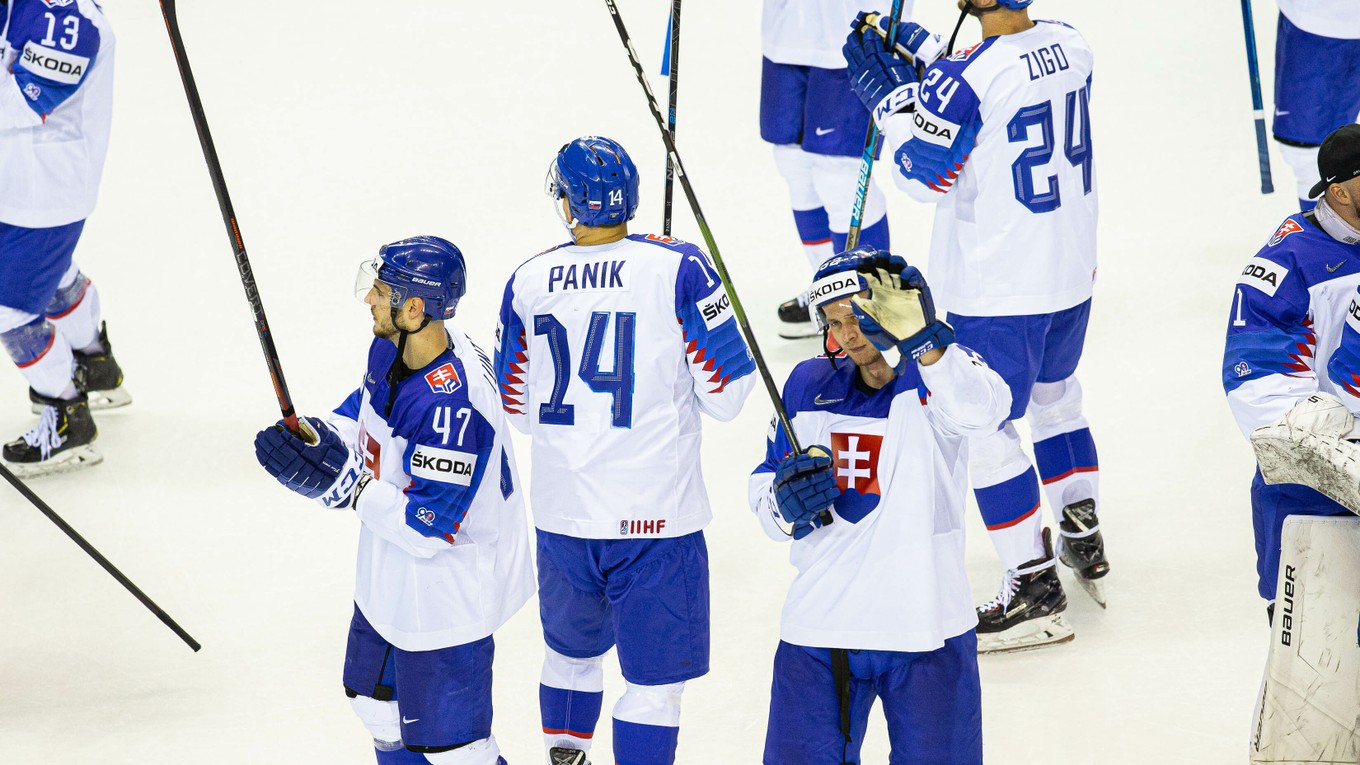 Momentka zo zápasu Slovensko - Francúzsko na MS v hokeji 2019.