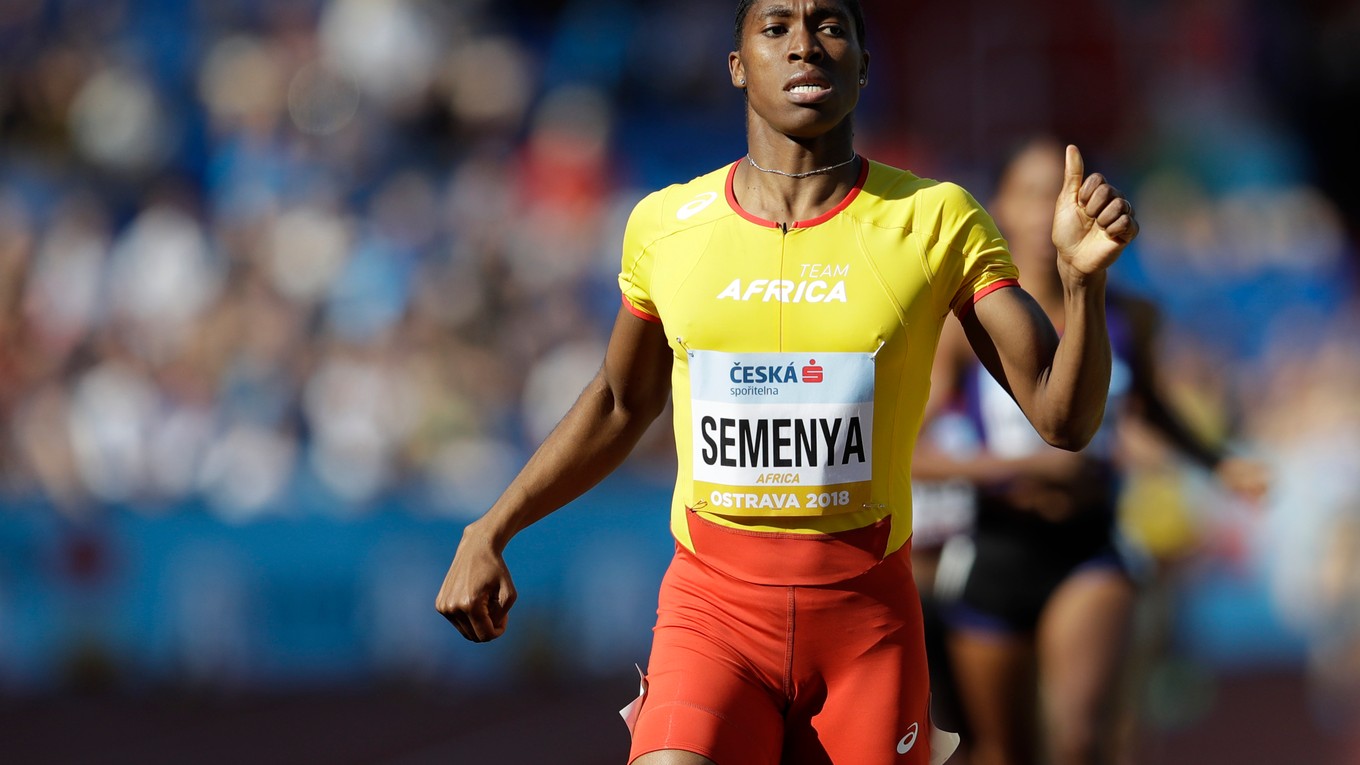 Caster Semenyová na atletickom mítingu v Ostrave.