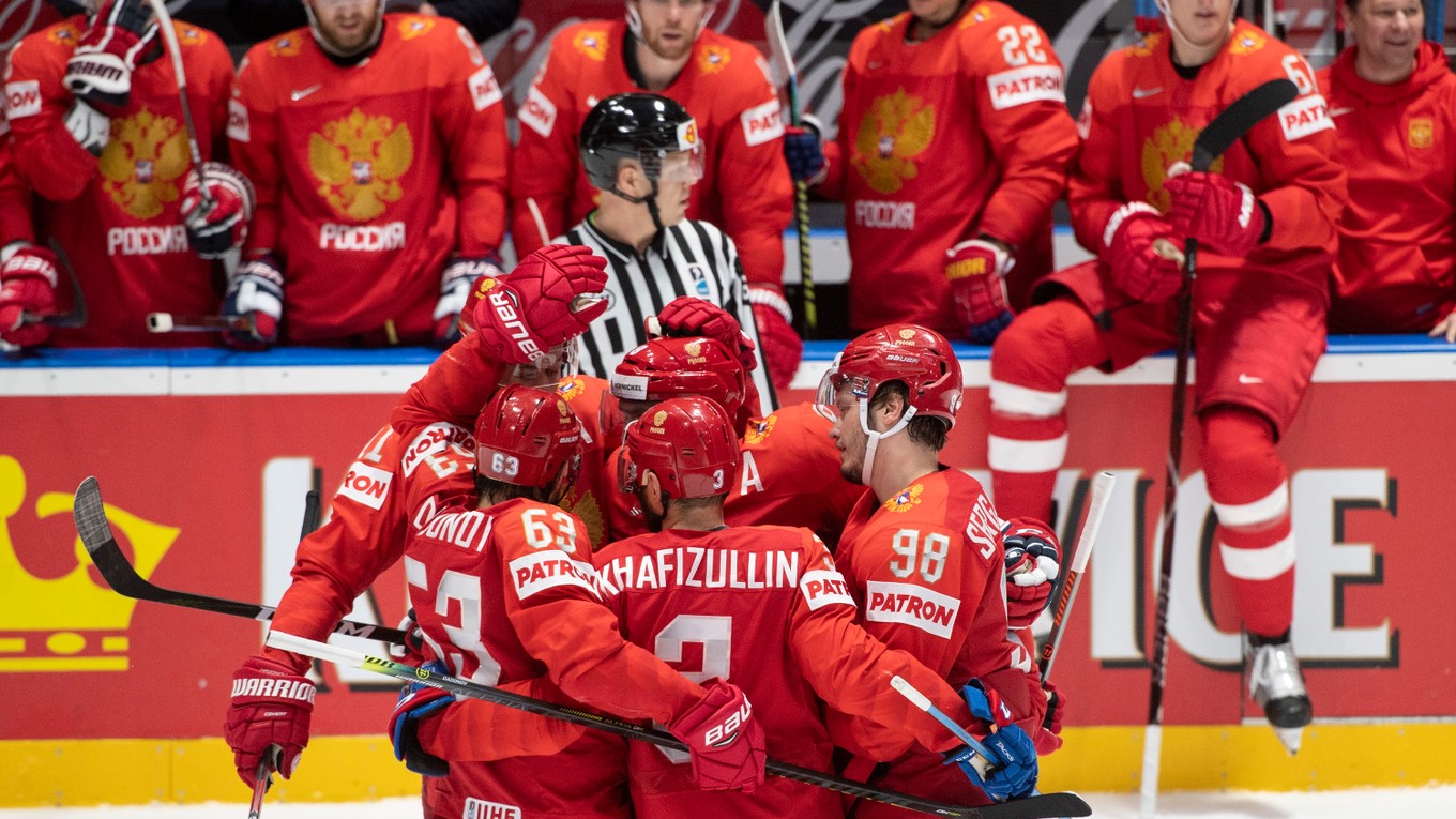 Rusko počas MS v hokeji 2019.