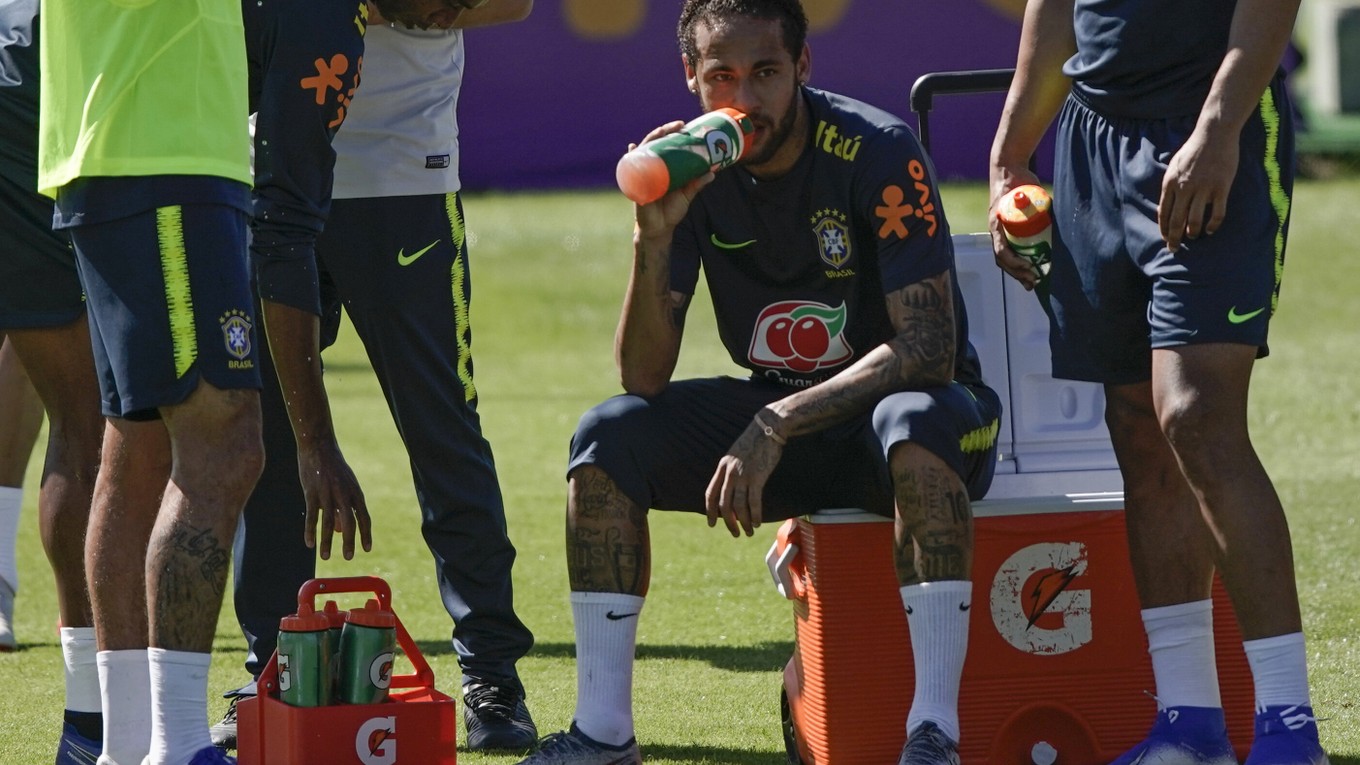 Brazílsky futbalista Neymar počas tréningu reprezentácie pred Copa América 2019.