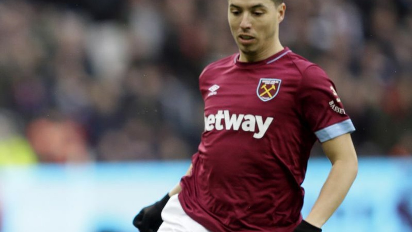 Samir Nasri v drese klubu West Ham United.