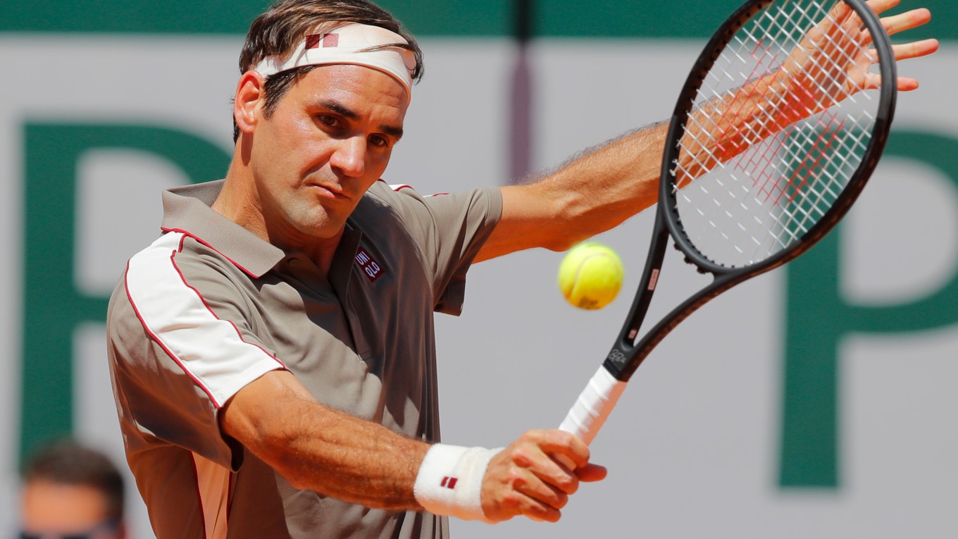 Roger Federer na Roland Garros.