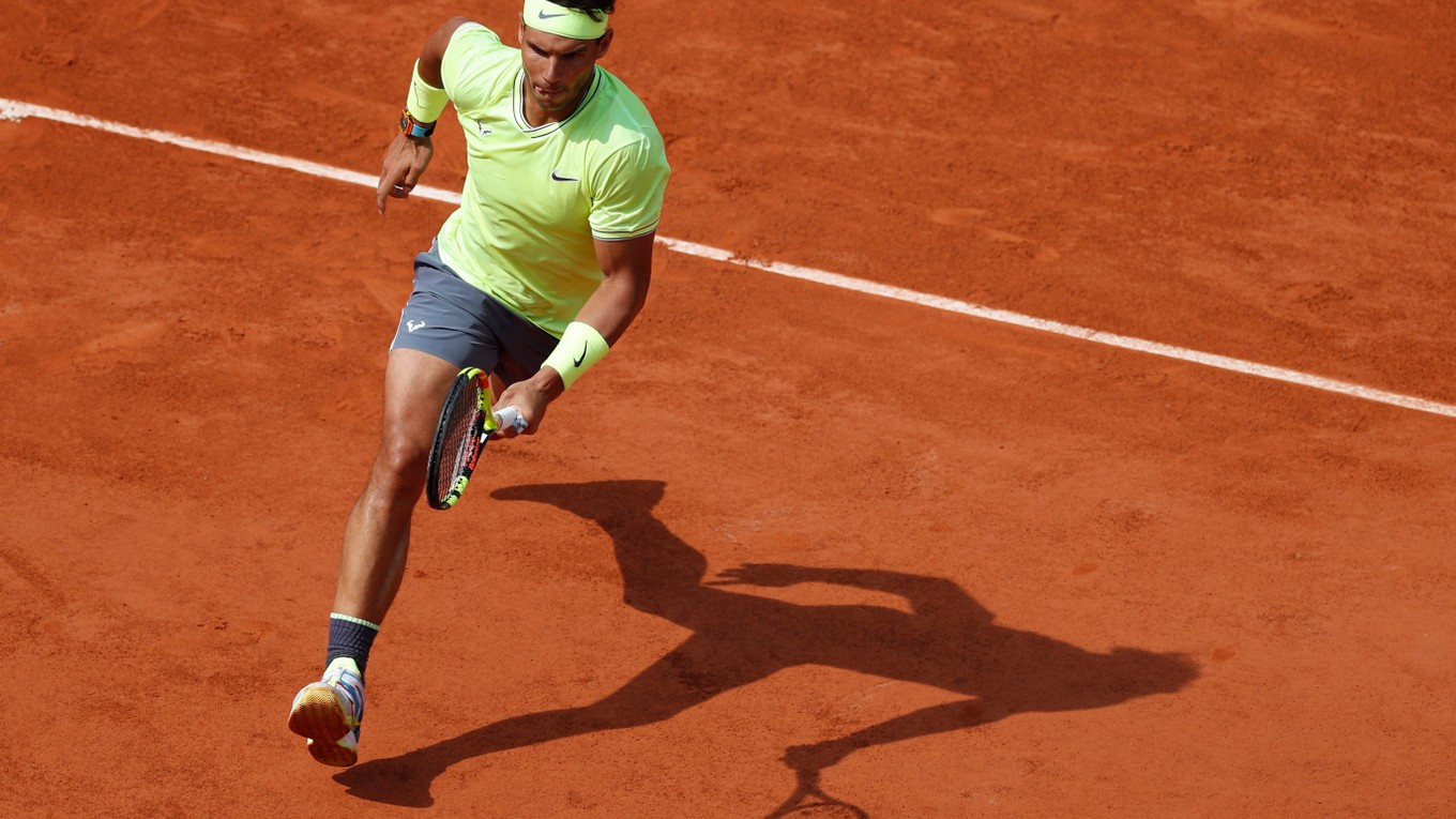 Rafael Nadal vo štvrťfinálovom zápase na Roland Garros 2019.