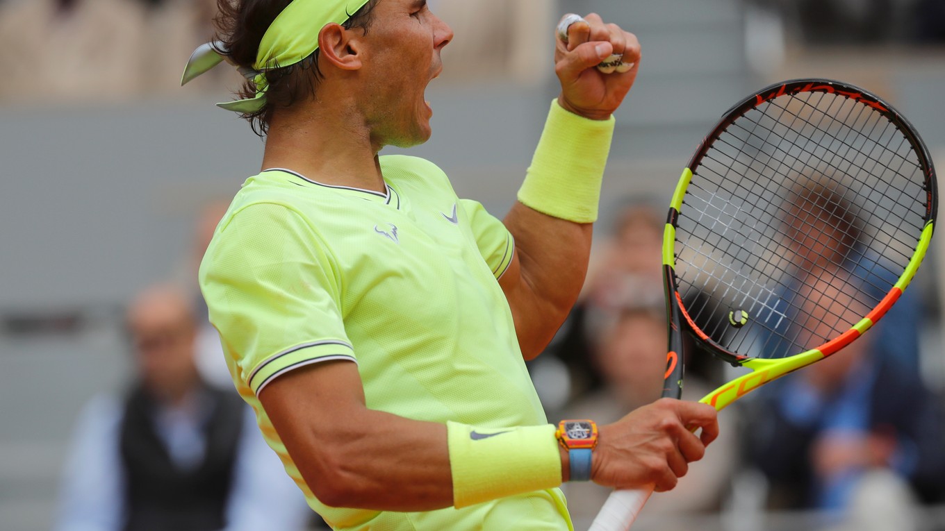 Rafael Nadal v semifinále Roland Garros 2019.