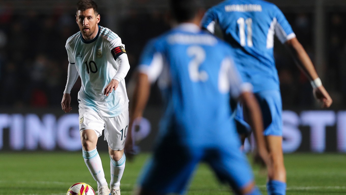 Lionel Messi v zápase proti Nikarague.