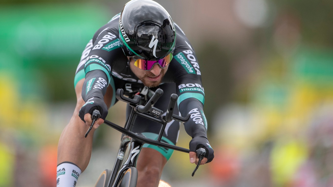 Peter Sagan z tímu Bora-Hansgrohe v úvodnej časovke 83. ročníka pretekov Okolo Švajčiarska 15. júna 2019.