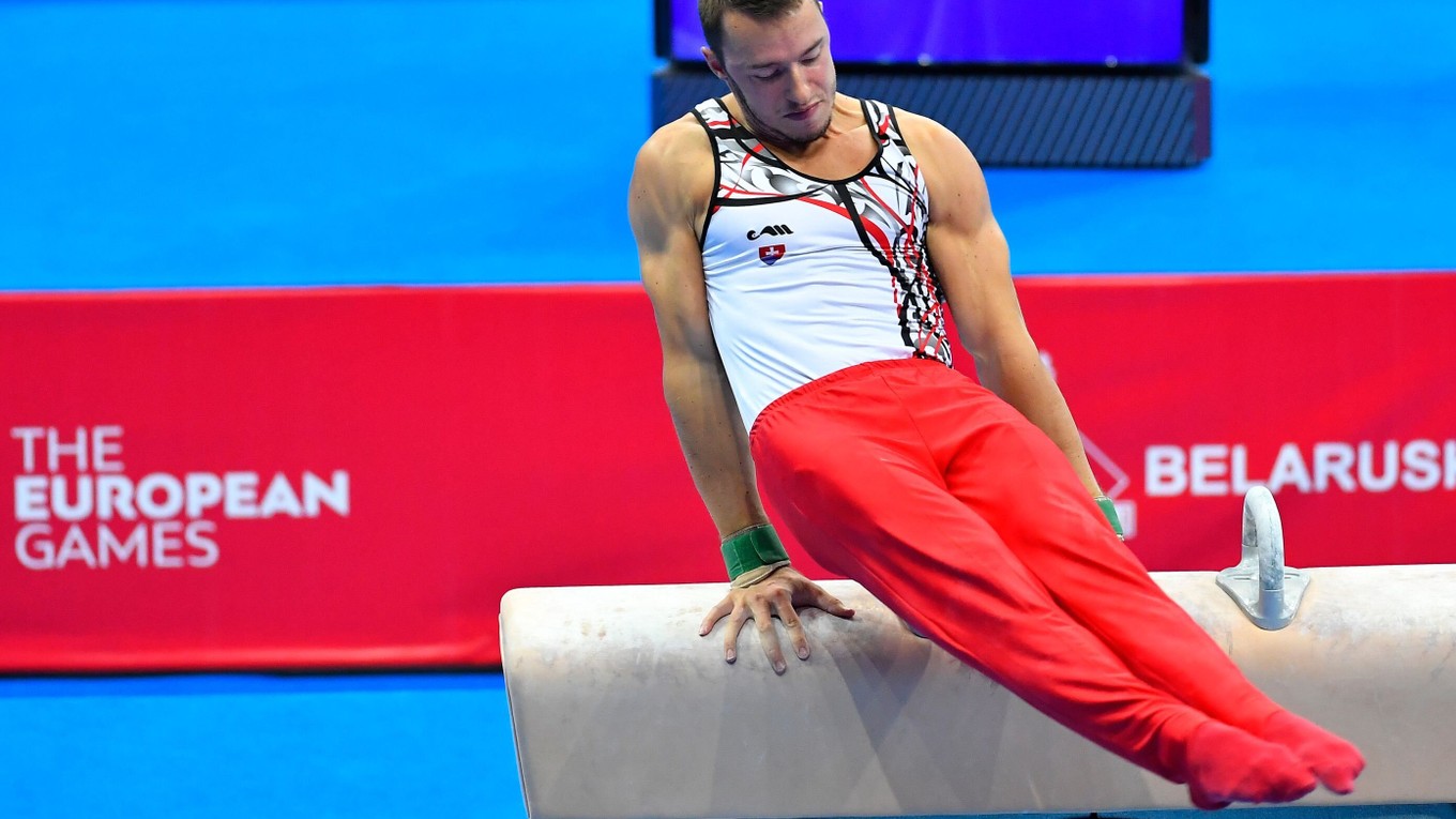 Slovenský reprezentant v športovej gymnastike Slavomír Michňák na II. Európskych hrách v Minsku 27. júna 2019.
