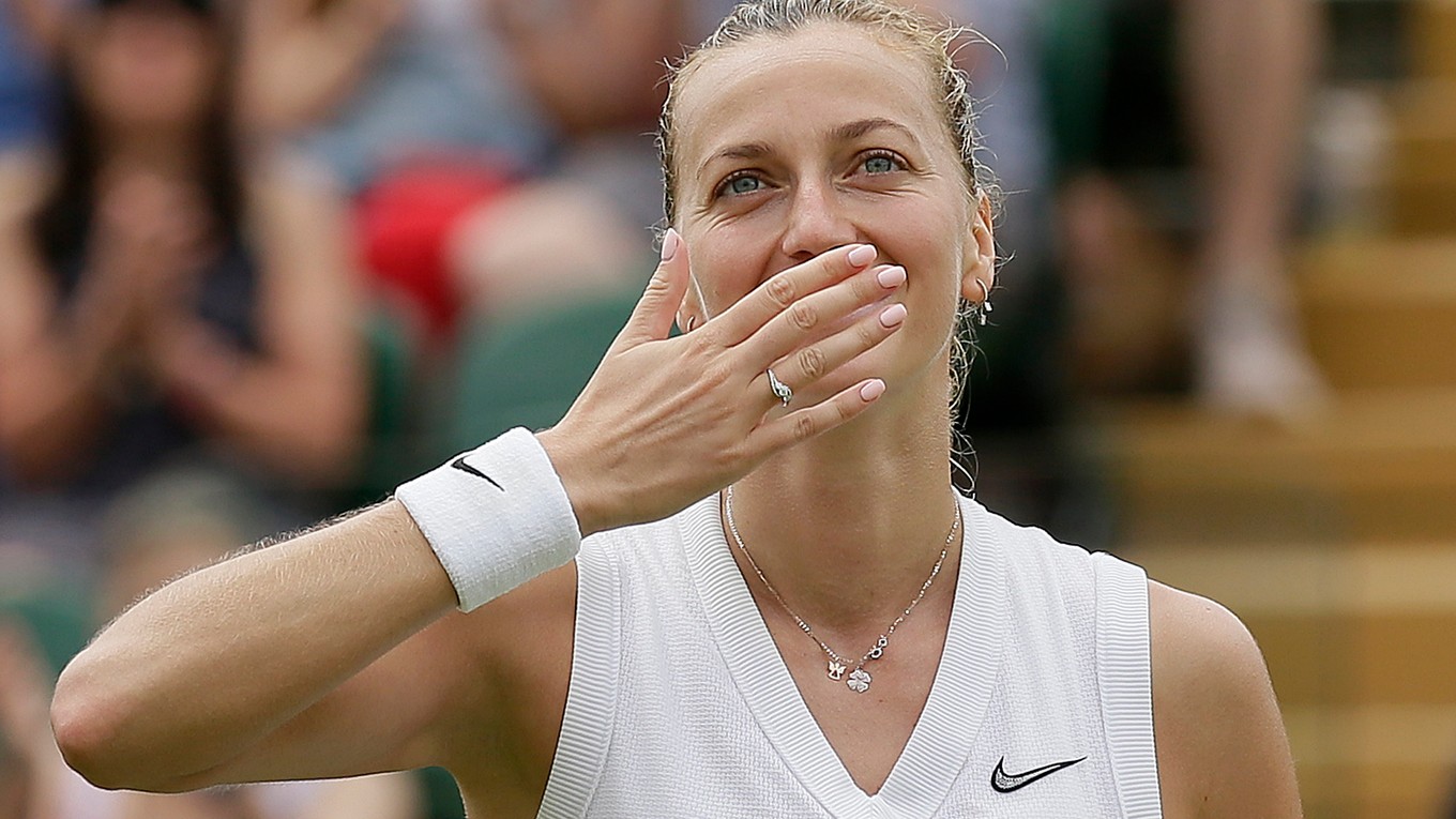 Petra Kvitová na Wimbledone 2019.